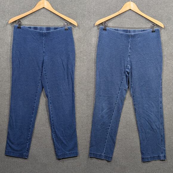 Pure Jill Indigo Slim Leg Pants Womens XS Petite Lot of 2 Pull On Denim Look - Picture 1 of 13